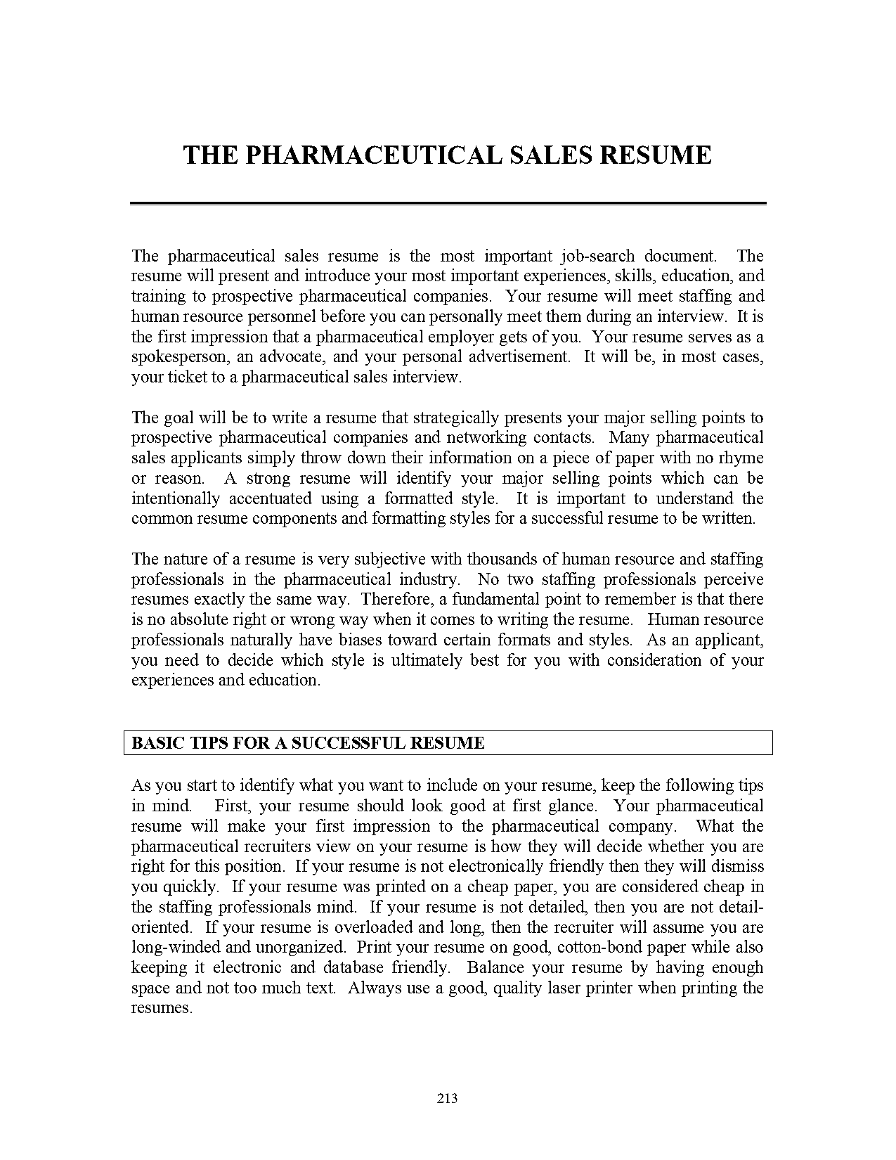 pharmaceutical sales resume sample