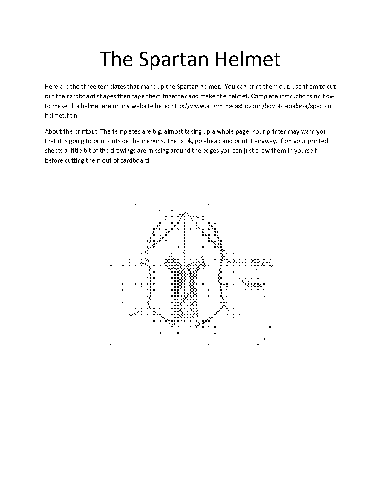 how to make a helmet template pdf