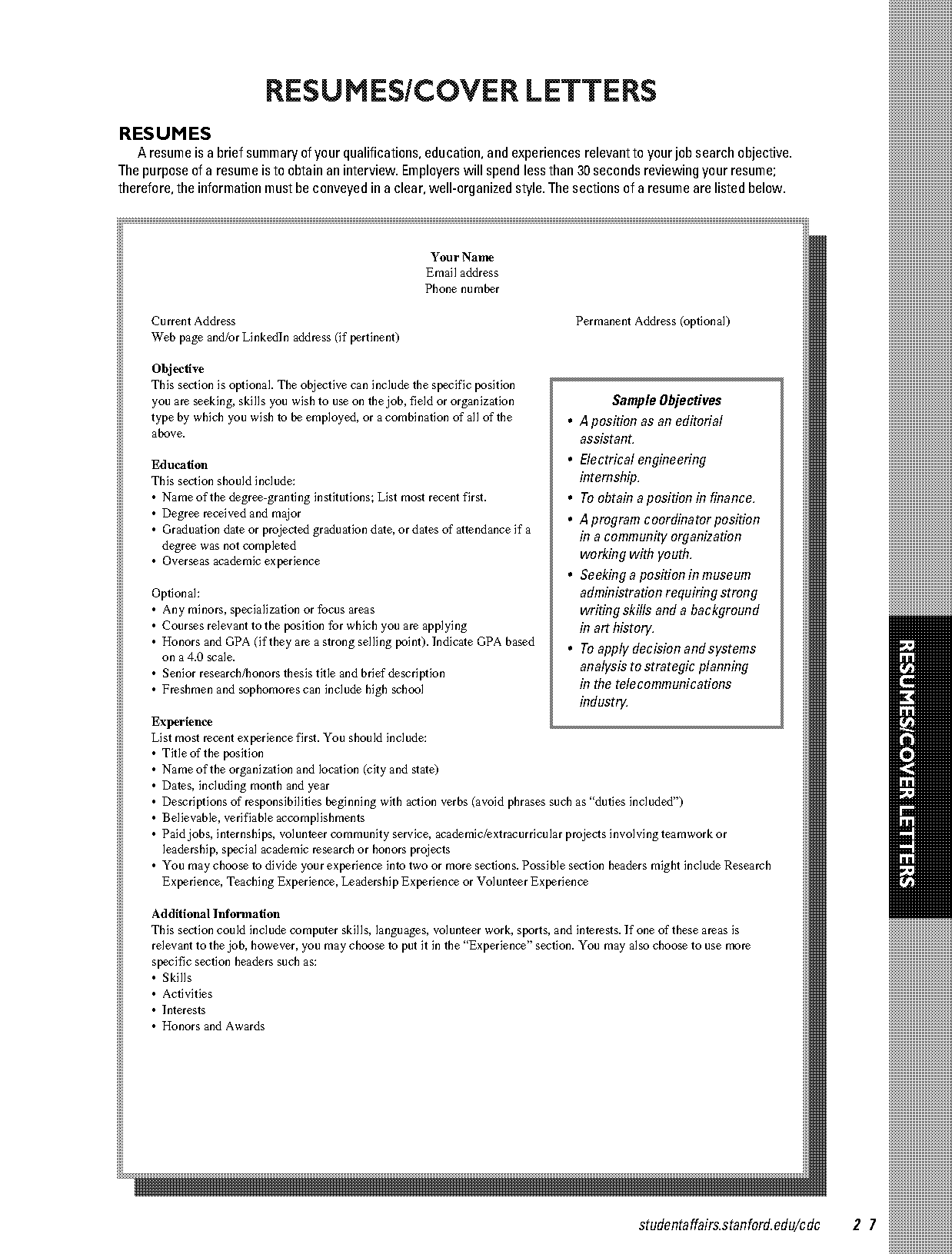 great resume words word search