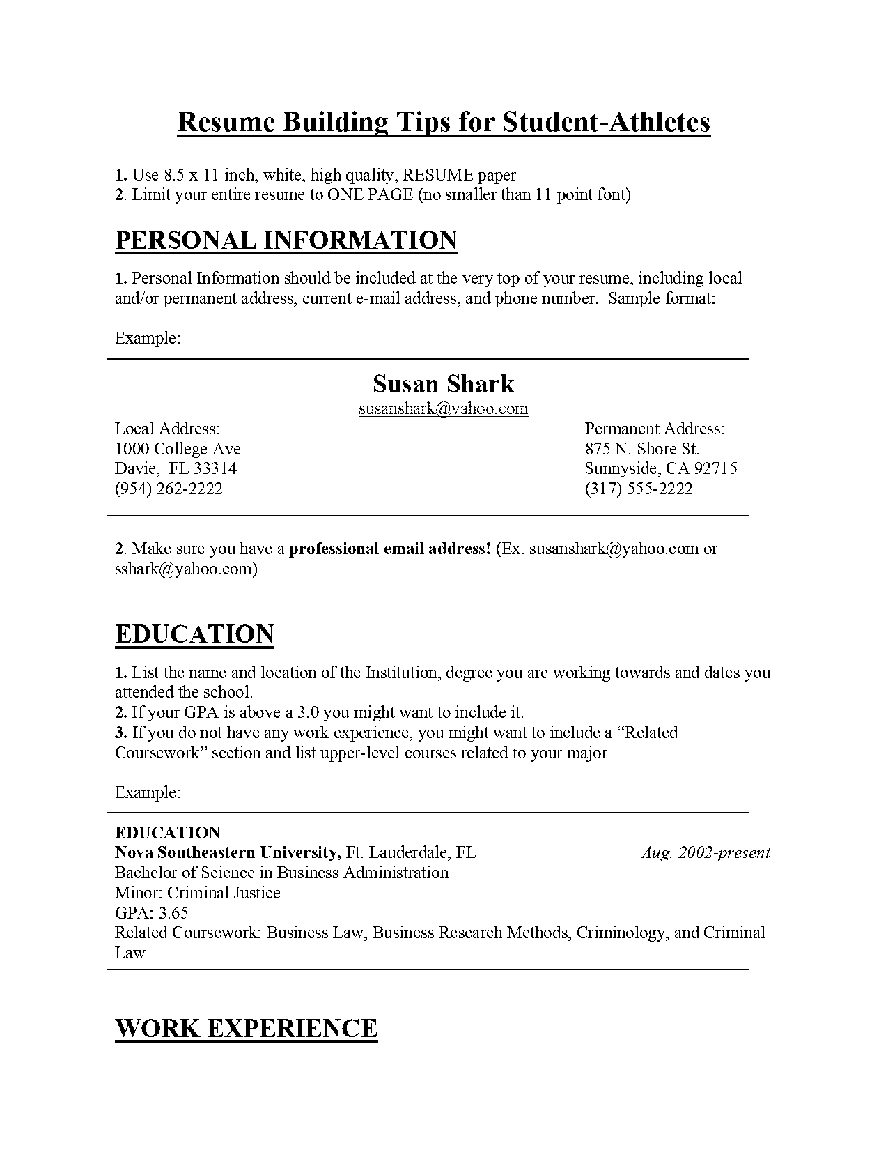 list scholarship on resume