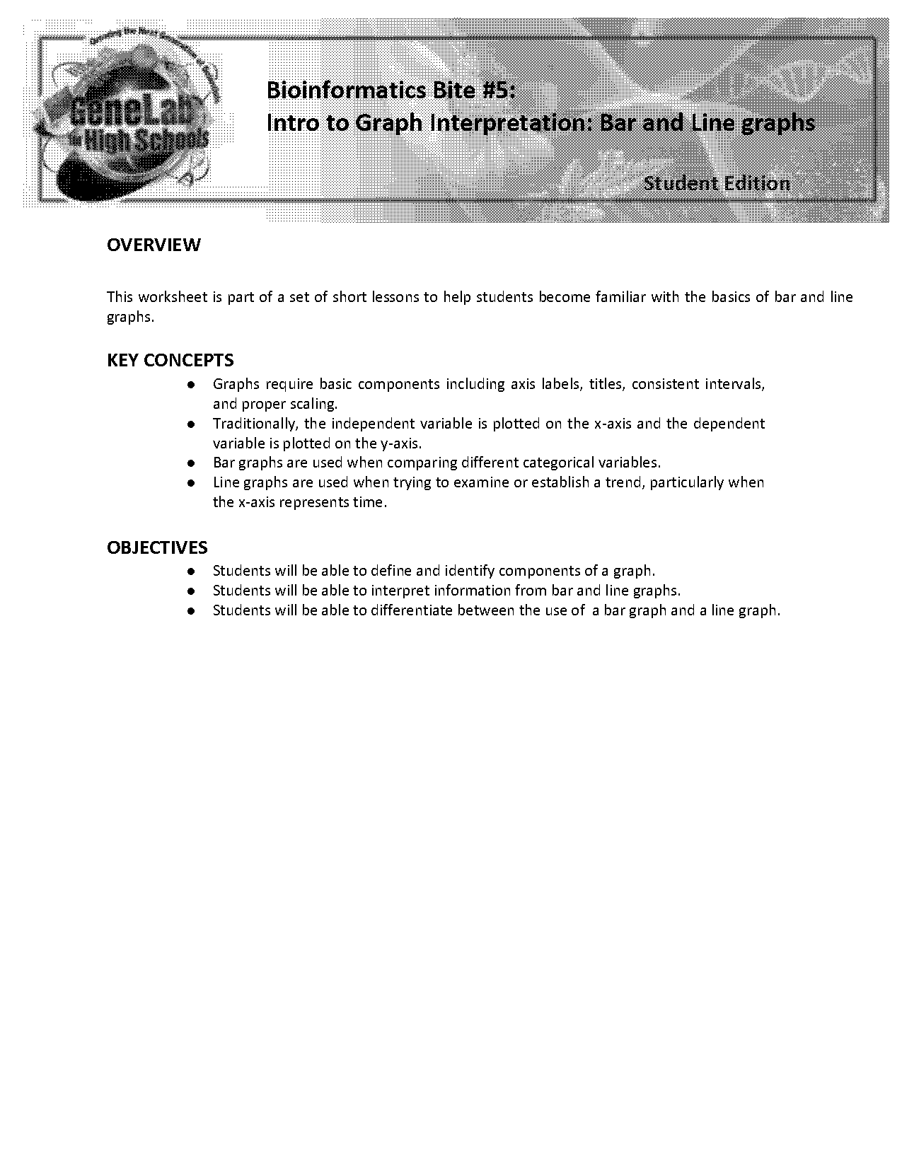 parts of a bar graph worksheet