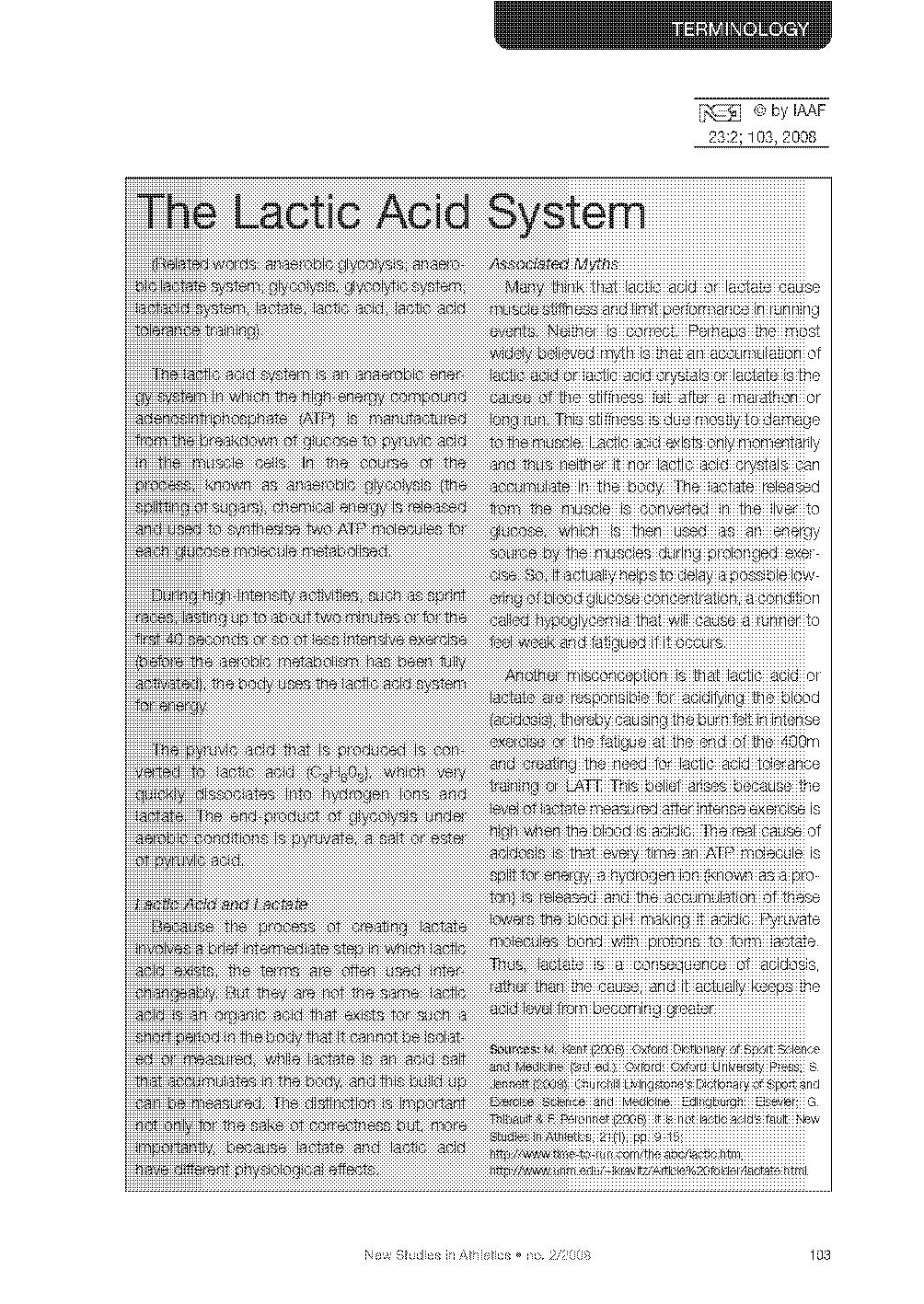 example of anaerobic lactic glycolytic system