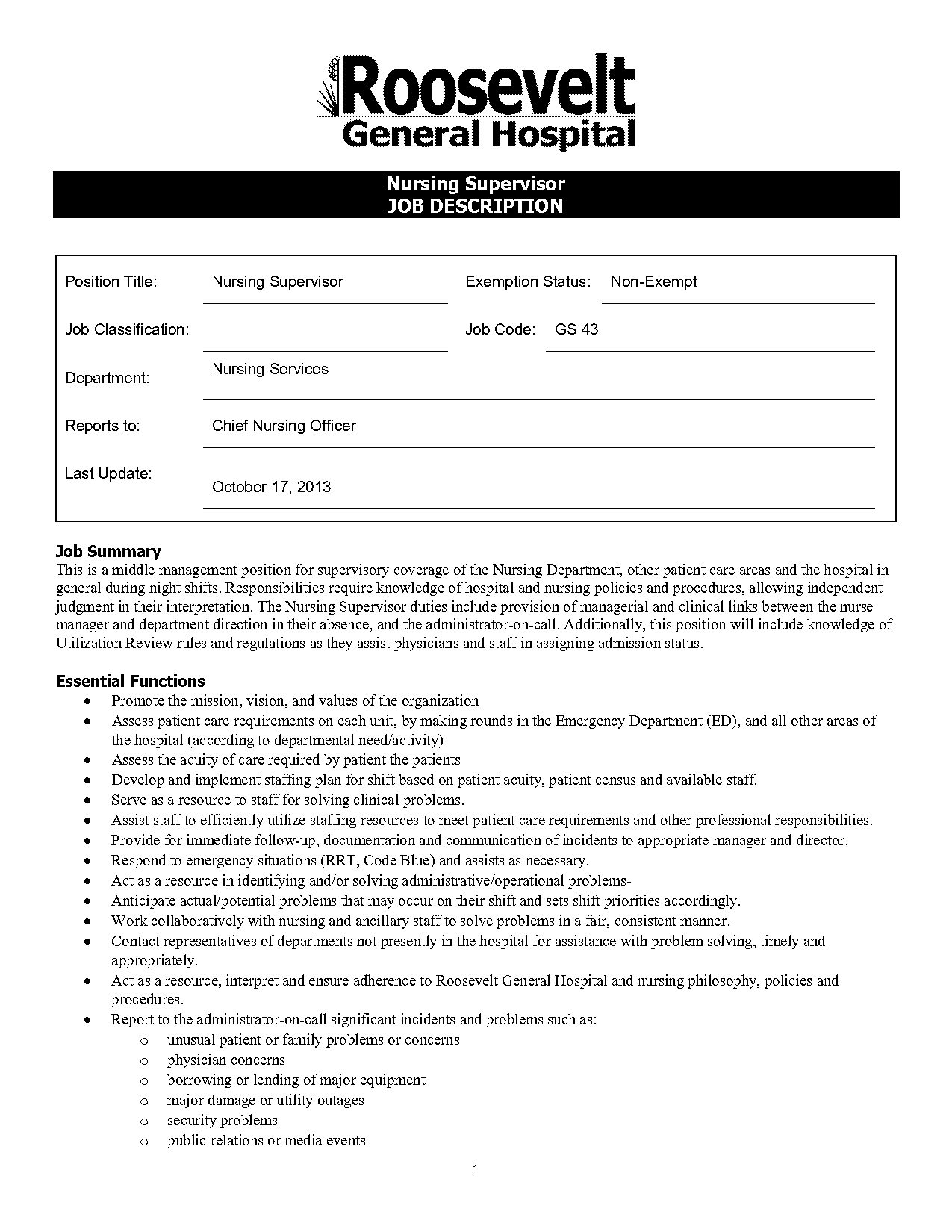 clinical nurse supervisor resume