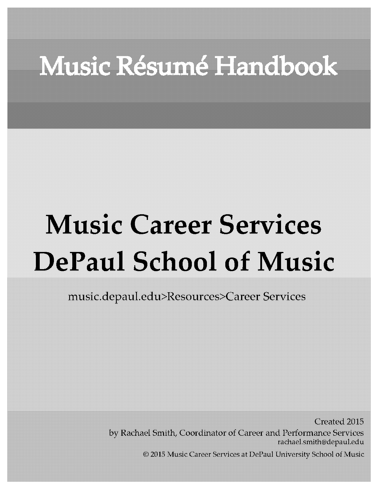 music resume objective samples