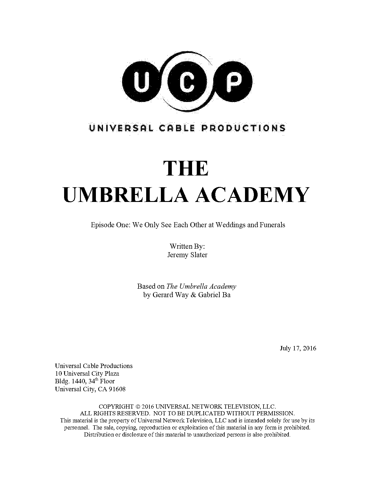 umbrella academy release time