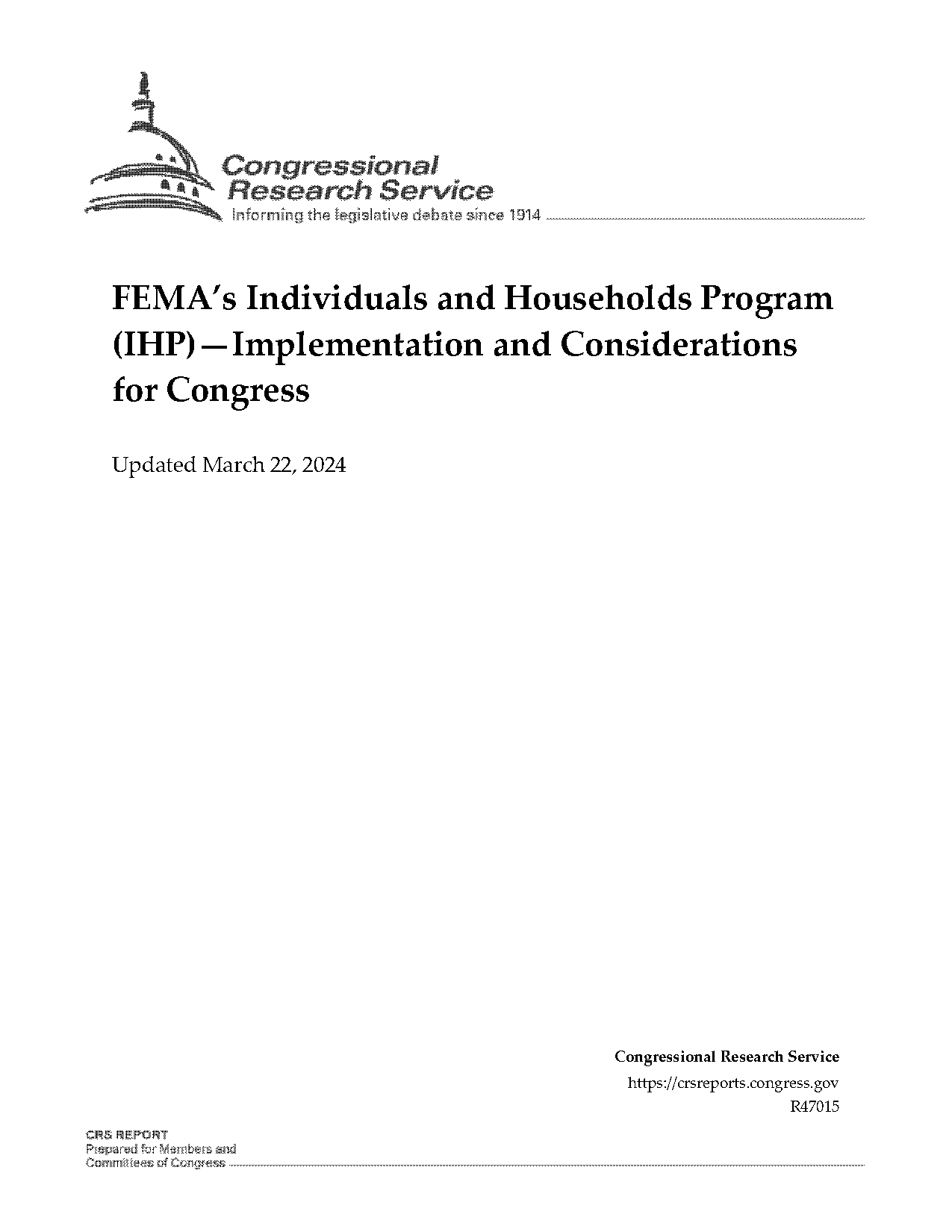 individuals and households program unified guidance