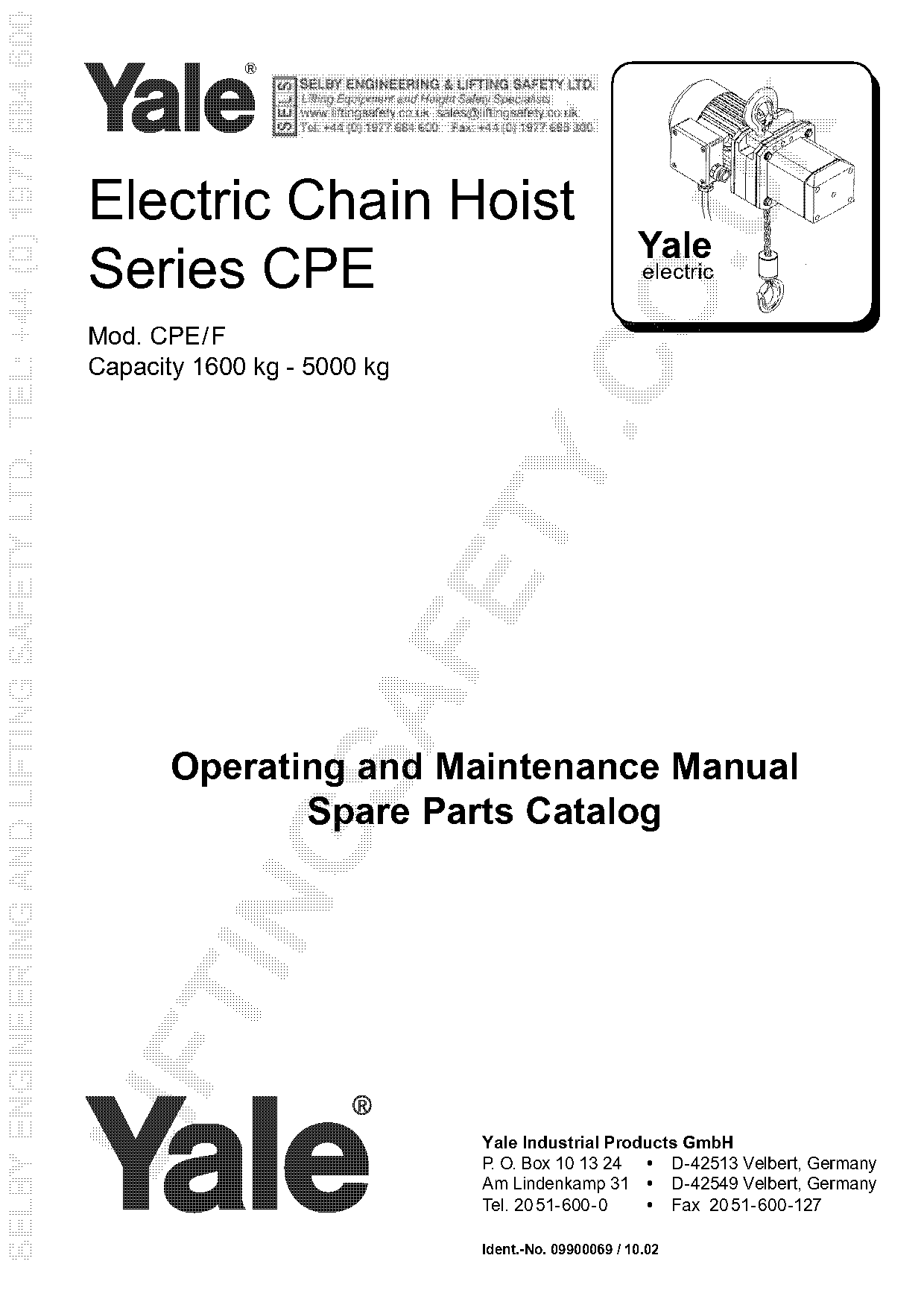 yale electric chain hoist manual pdf