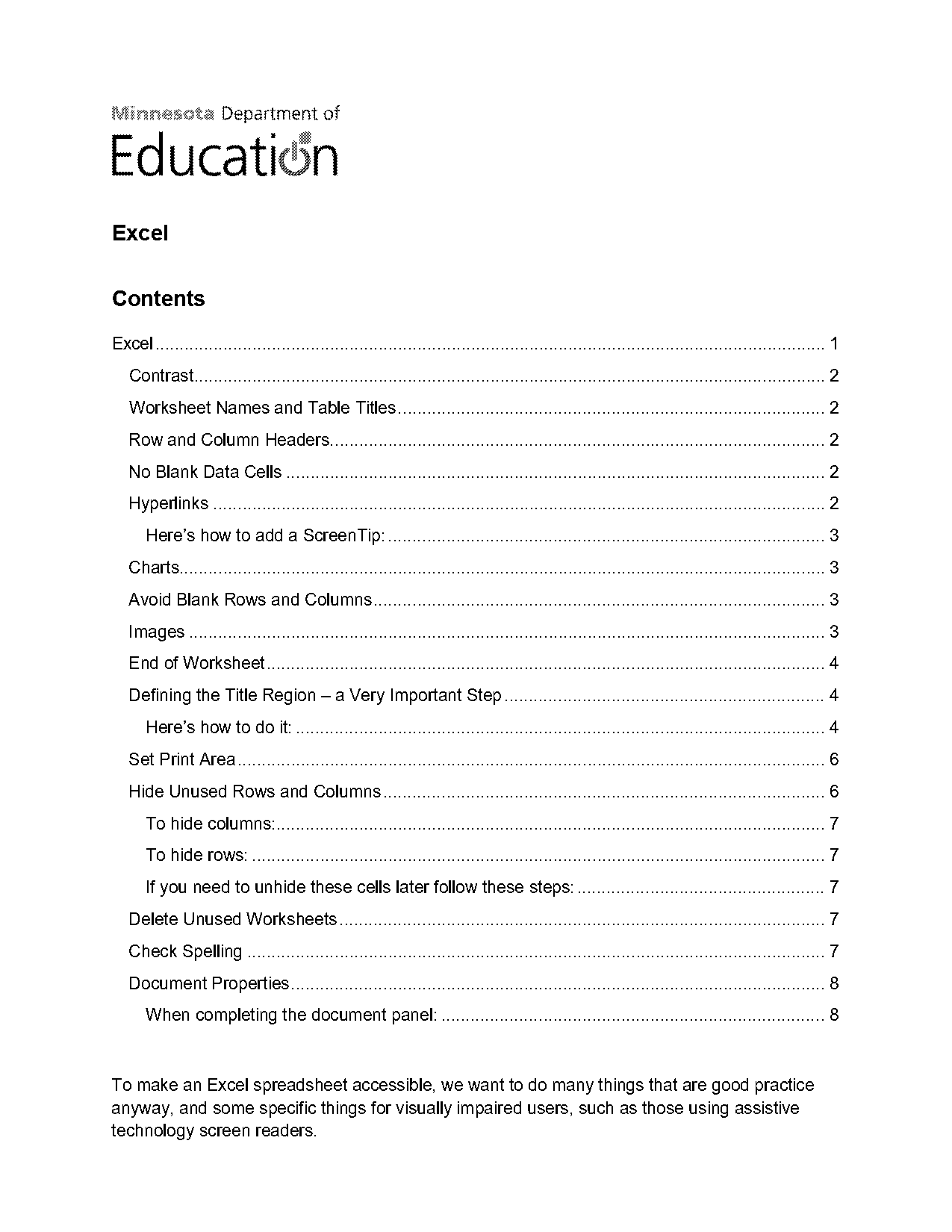 finding a set of rows in a table excel