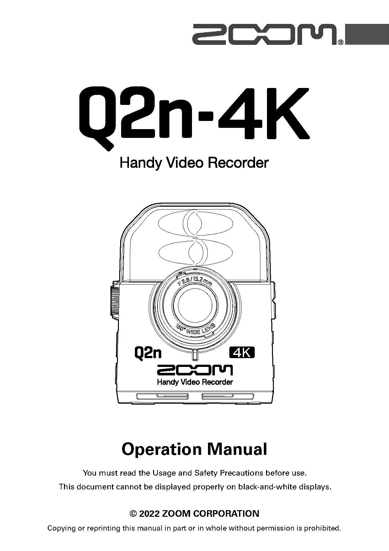 zoom video camera manual