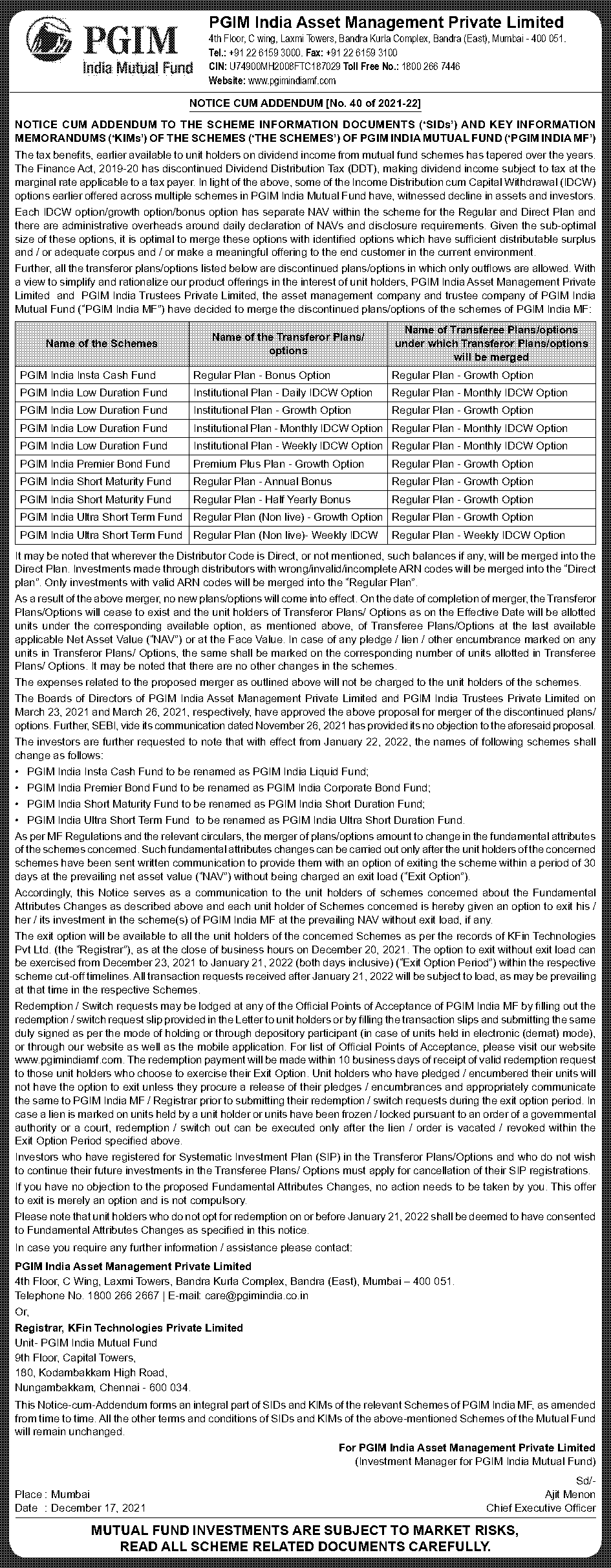 principal ultra short term fund direct plan growth