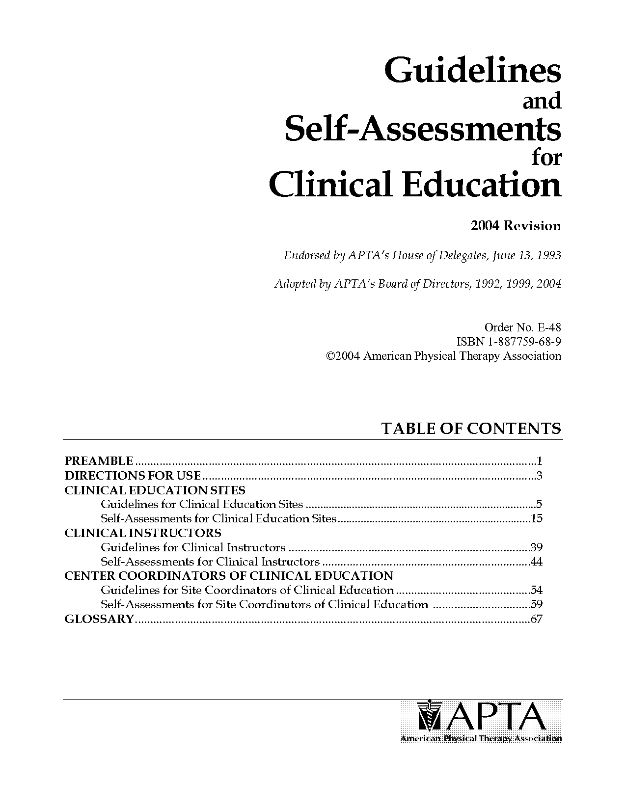 apta physical therapy student evaluation