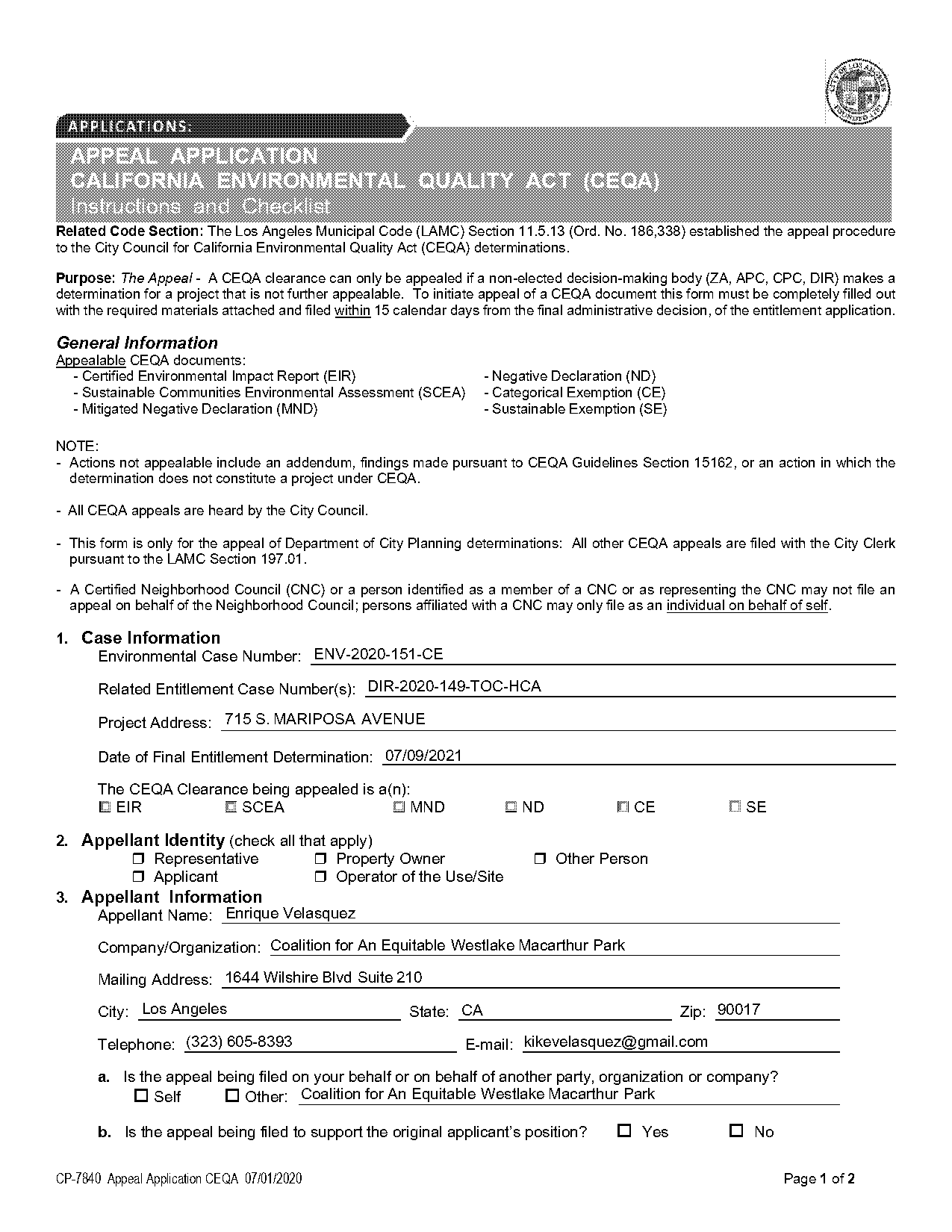 city planning toc checklist