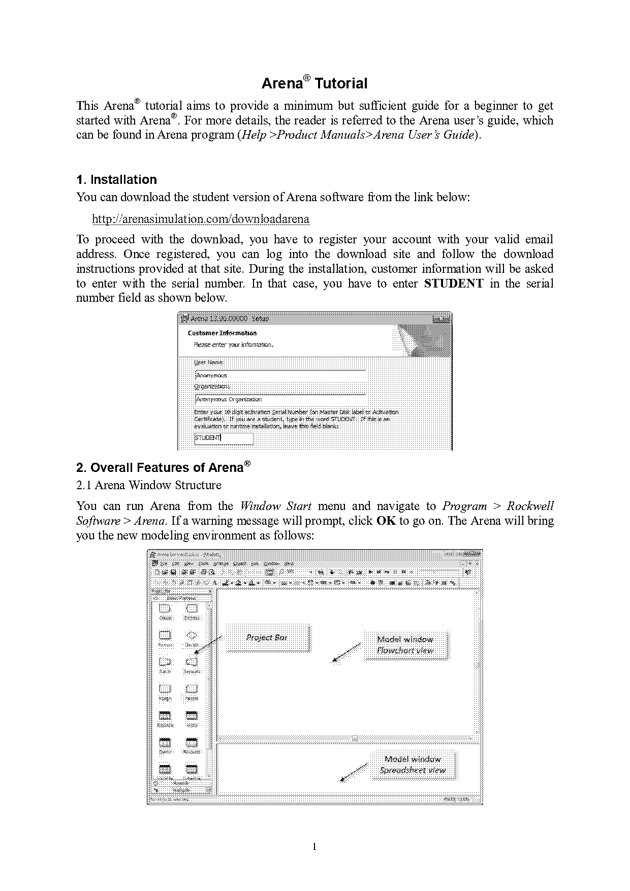 arena simulation project example