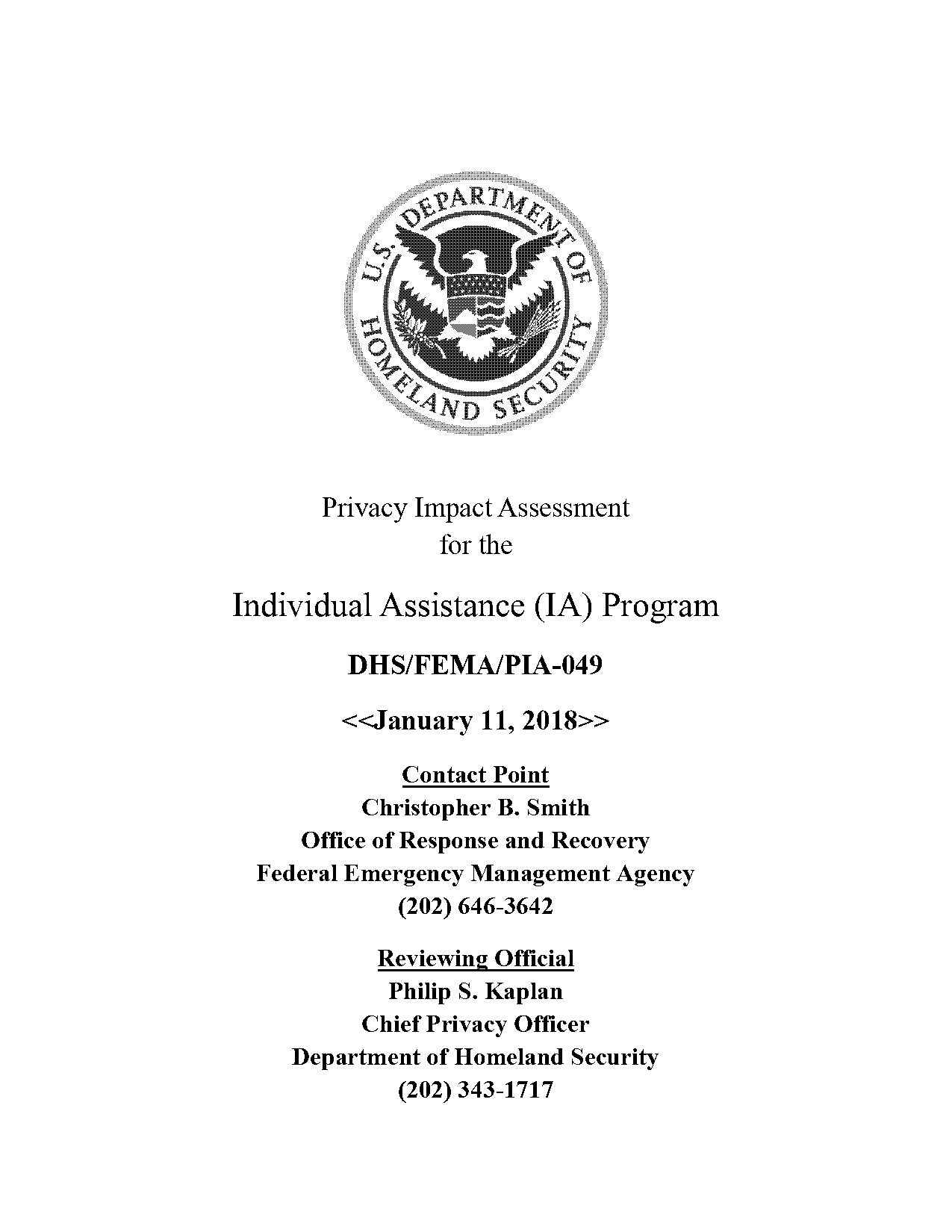 individuals and households program unified guidance