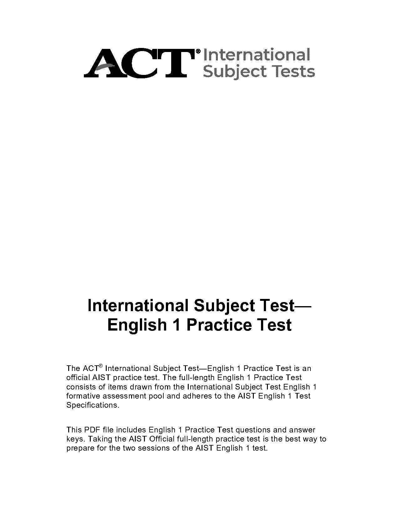 act english test examples