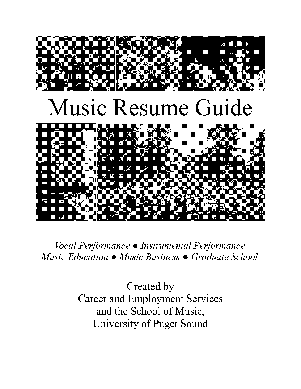 music resume objective samples