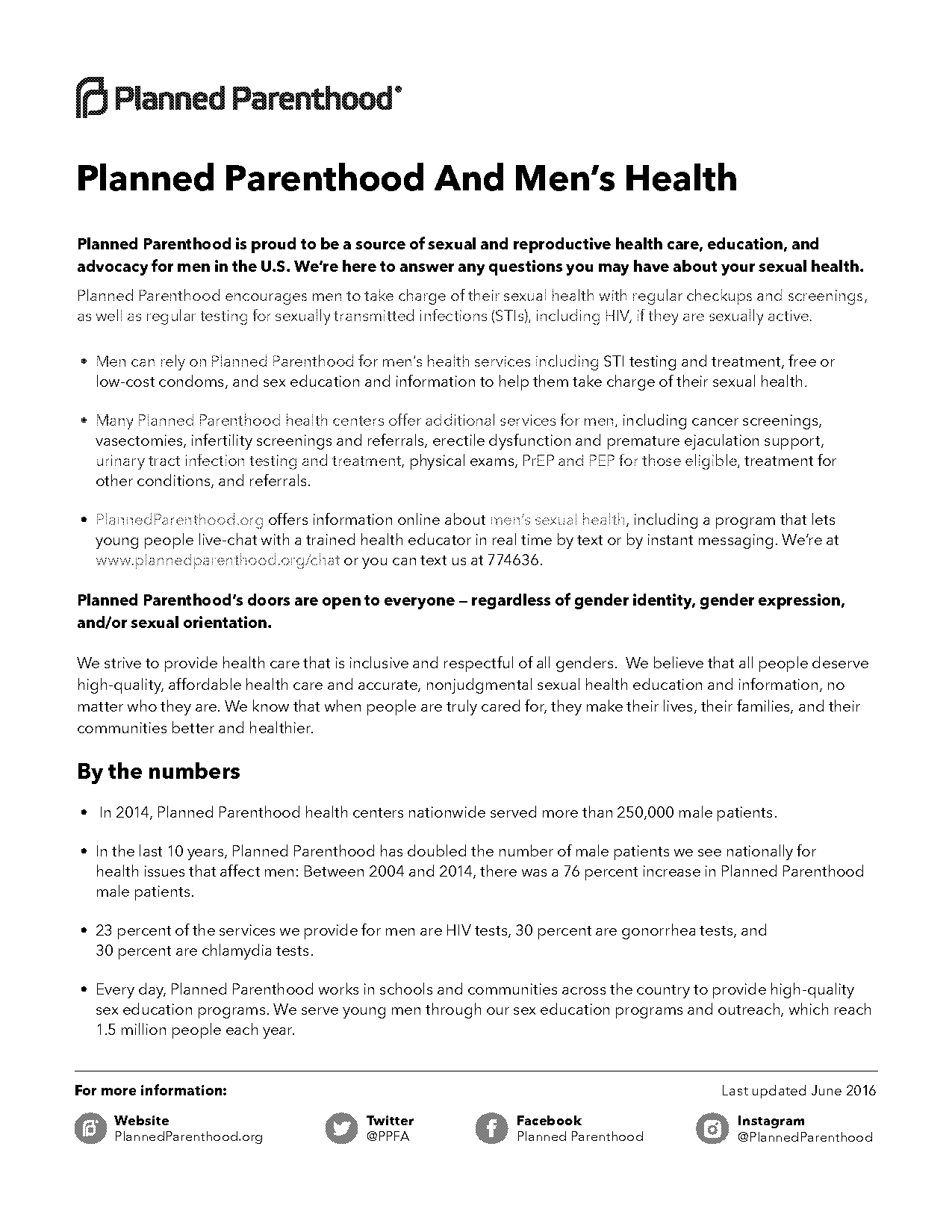 can adults get tested at planned parenthood