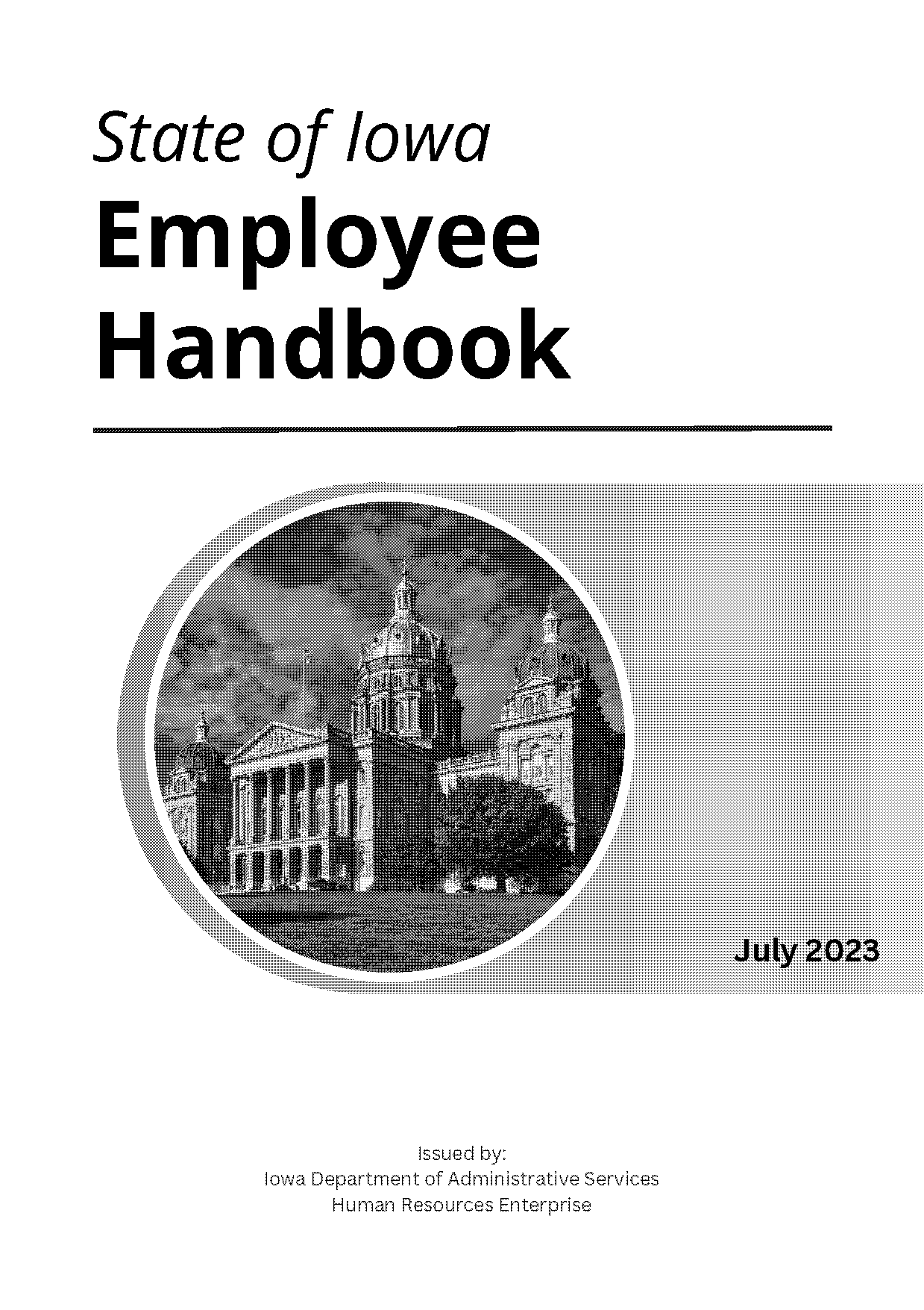 employee handbook policy changes section