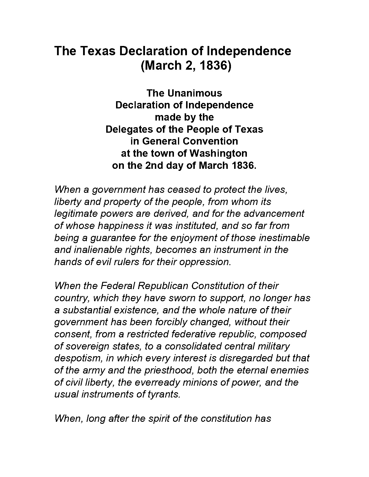 how many delegates signed the declaration of independence from mexico