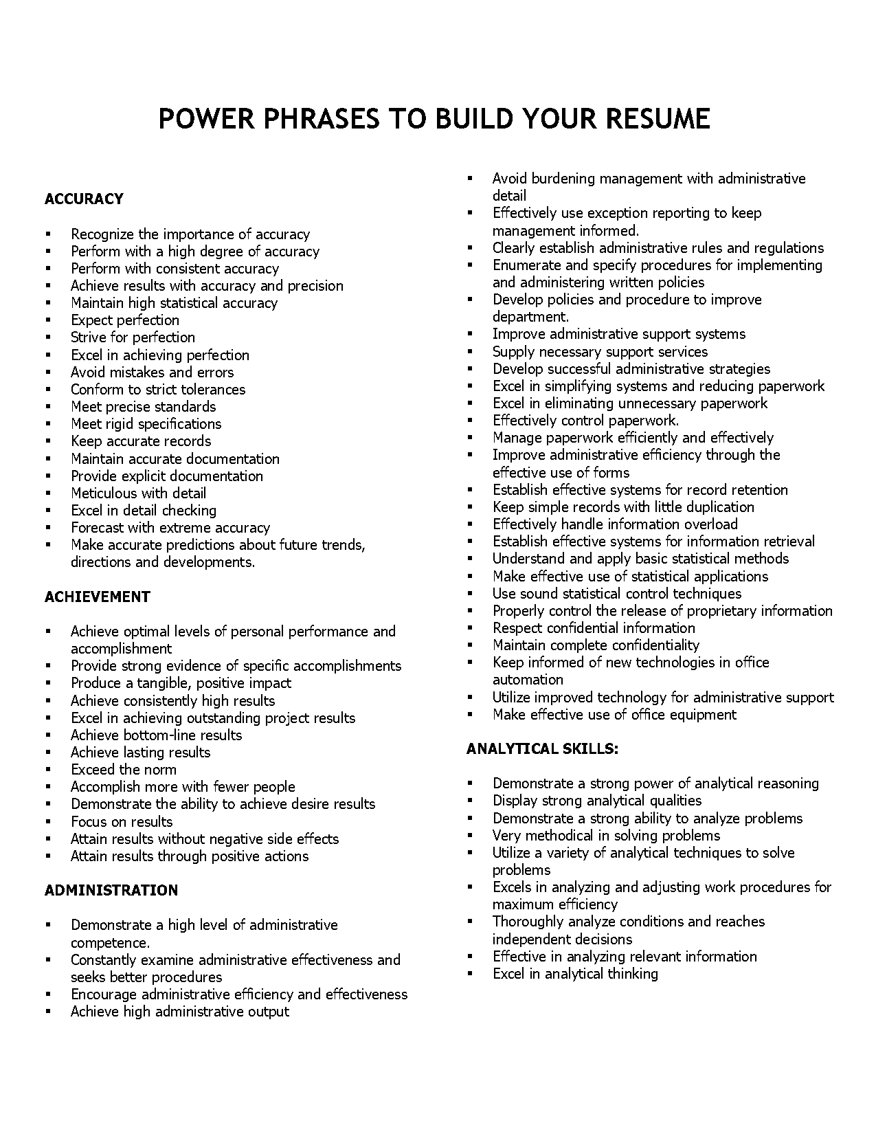 resume summary examples for a person with no employment