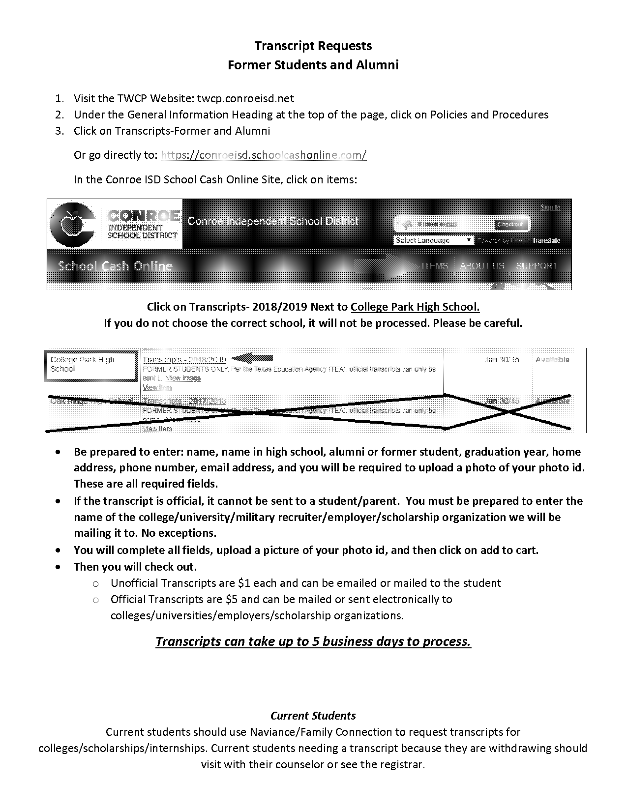 how to get high school transcripts for college